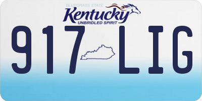 KY license plate 917LIG