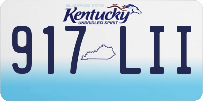 KY license plate 917LII