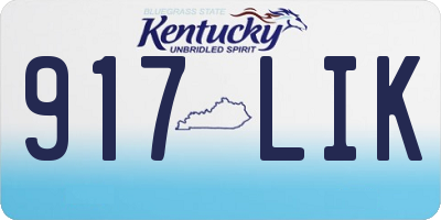 KY license plate 917LIK