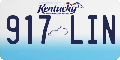 KY license plate 917LIN