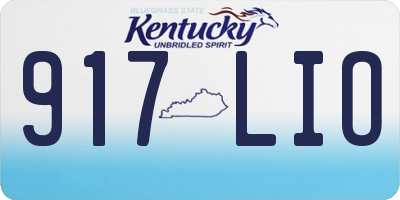 KY license plate 917LIO