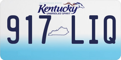 KY license plate 917LIQ