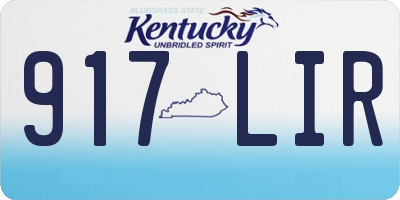 KY license plate 917LIR