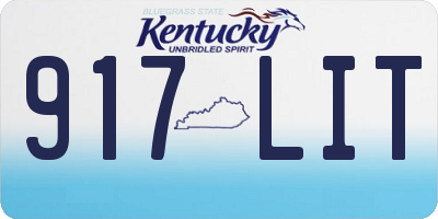 KY license plate 917LIT