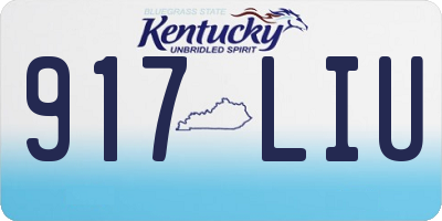 KY license plate 917LIU