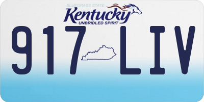 KY license plate 917LIV