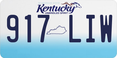 KY license plate 917LIW