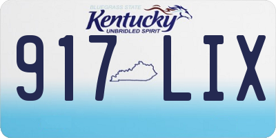 KY license plate 917LIX