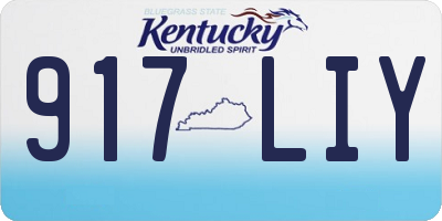 KY license plate 917LIY