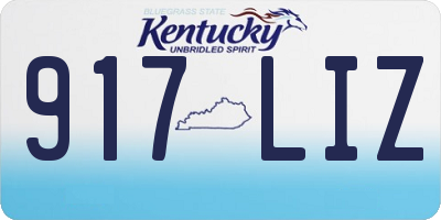 KY license plate 917LIZ