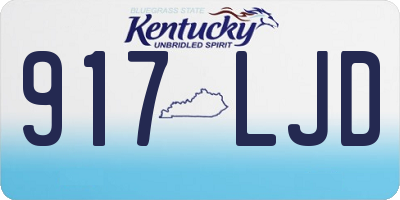 KY license plate 917LJD