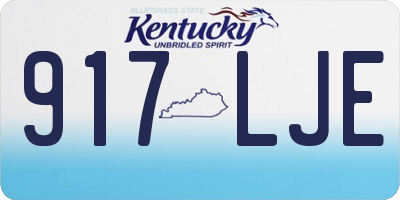 KY license plate 917LJE