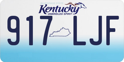 KY license plate 917LJF