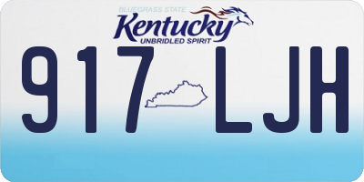 KY license plate 917LJH