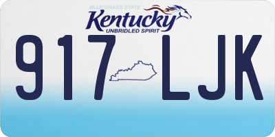 KY license plate 917LJK