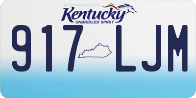 KY license plate 917LJM