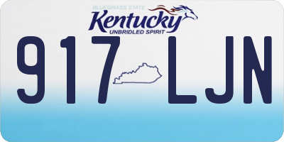 KY license plate 917LJN