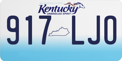 KY license plate 917LJO
