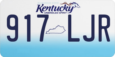 KY license plate 917LJR