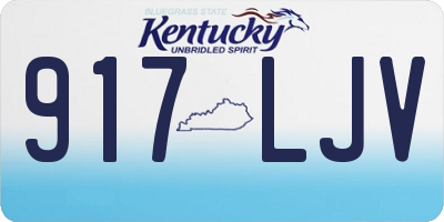 KY license plate 917LJV