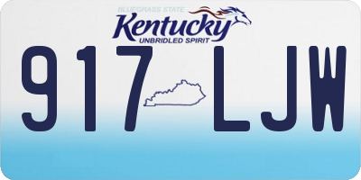 KY license plate 917LJW