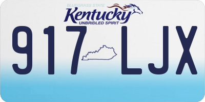 KY license plate 917LJX