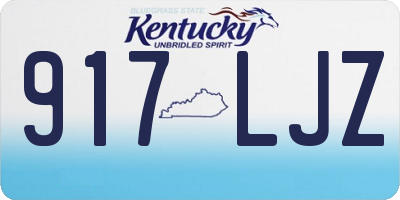 KY license plate 917LJZ