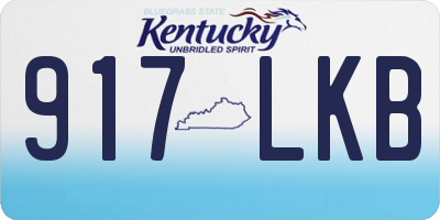KY license plate 917LKB
