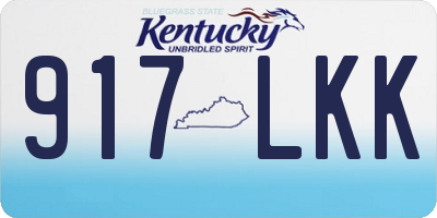 KY license plate 917LKK