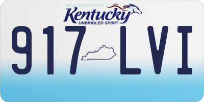 KY license plate 917LVI