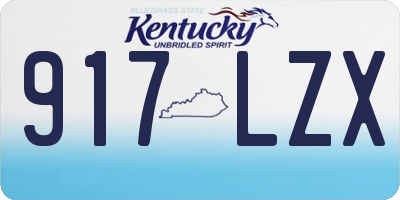 KY license plate 917LZX