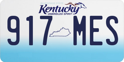 KY license plate 917MES
