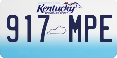 KY license plate 917MPE