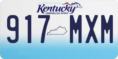 KY license plate 917MXM
