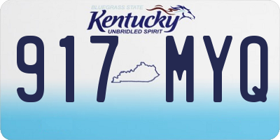 KY license plate 917MYQ