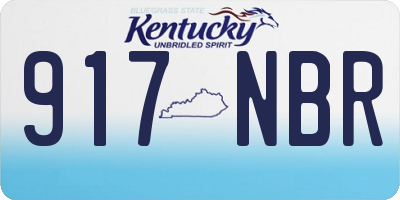 KY license plate 917NBR