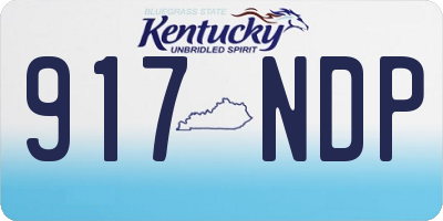 KY license plate 917NDP