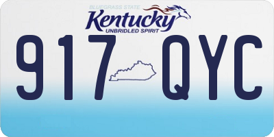 KY license plate 917QYC