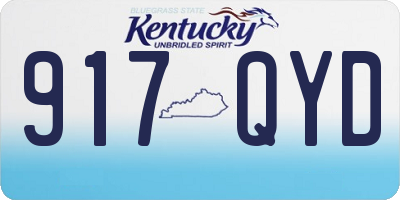 KY license plate 917QYD