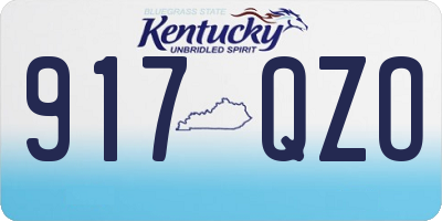 KY license plate 917QZO