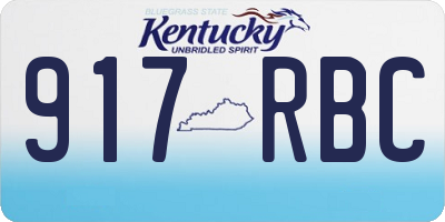 KY license plate 917RBC