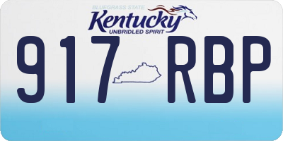 KY license plate 917RBP