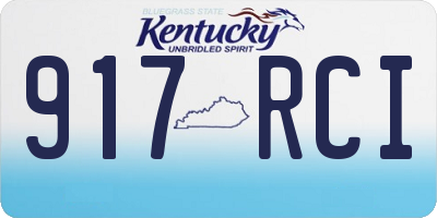 KY license plate 917RCI