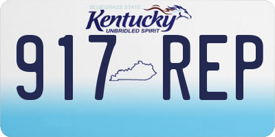 KY license plate 917REP