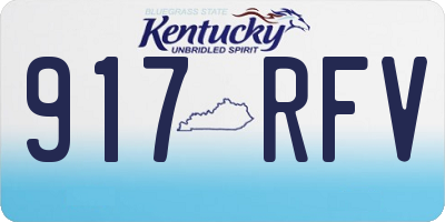 KY license plate 917RFV