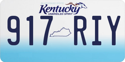 KY license plate 917RIY
