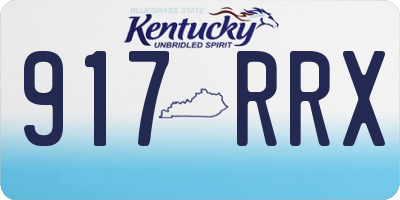 KY license plate 917RRX