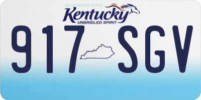 KY license plate 917SGV