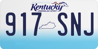 KY license plate 917SNJ