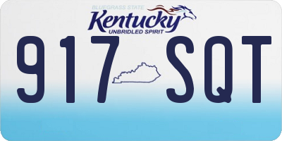 KY license plate 917SQT